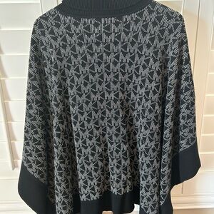 Michael Kors Logo Jacquard Turtleneck Poncho - sold out online!